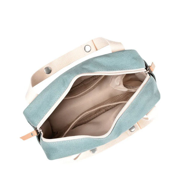 Beaba Mini Paris Baby Diaper Bag with 5L Capacity, Multi Pocket Organizer with Stroller Clips - Sage Green - Dezine Kids
