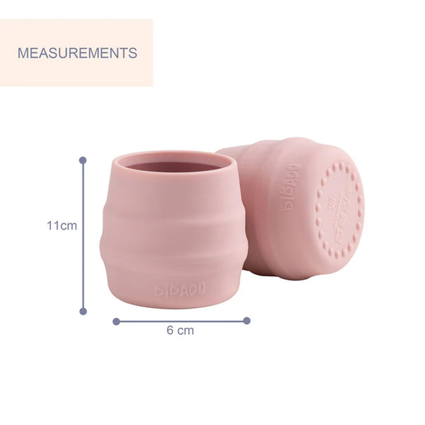 Bibado Sippit Silicone Open Drinking Cup, Pack of 2 - Blush
