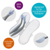 B.Box Spoon & Fork Cutlery Set with Travel Case Angled Handles - Bubblegum Light Blue