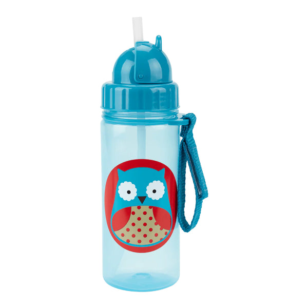 Skip Hop Zoo Back To School Straw Bottle PP Sipper - Owl