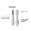 EzPz Baby Led Toothbrush 100% Silicone Infant Toothbrush with Dual Sided Bristles & Sensory Bumps - Pewter