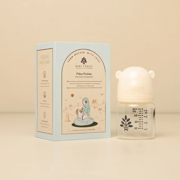 Glass Feeding Bottle Palan Poshan 4Oz 120Ml - dezinekids.com