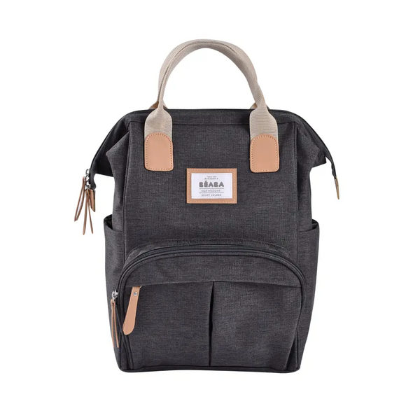 Beaba Wellington Diaper Bag, Large Capacity Baby Bag with Changing Mat, Durable, Water Resistant - Dark Grey