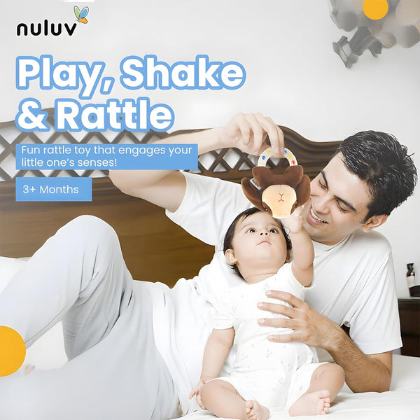 Nuluv Puppy Rattle Plus Toy, Soft, Colorful Sensory Fun For Kids
