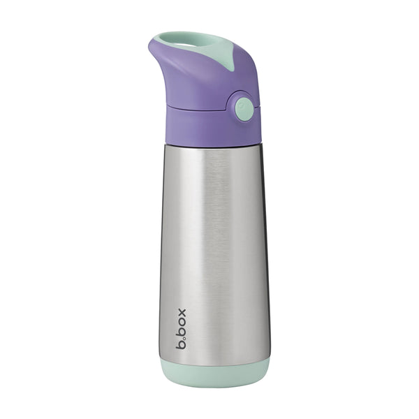 B.Box Insulated Straw Sipper Drink Water Bottle 500ml - Lilac Pop