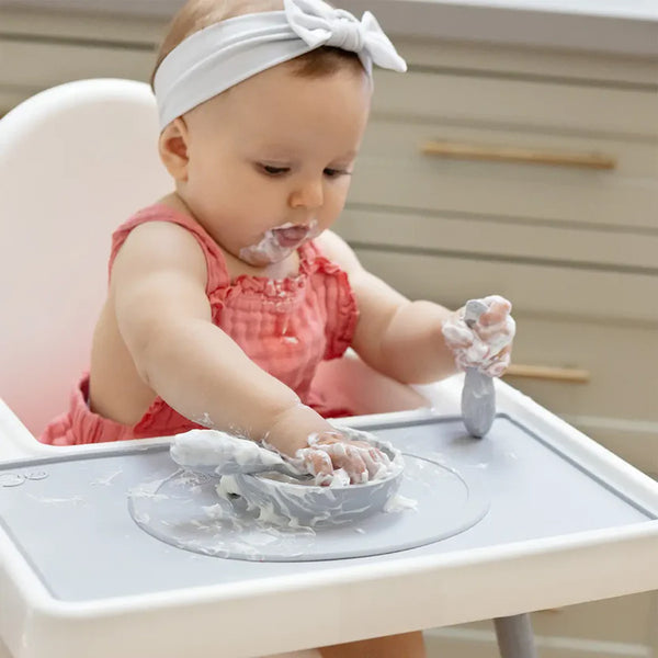 EzPz Tiny Placemat for Babies/Infants - Pewter