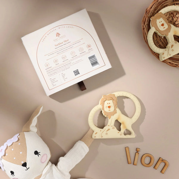 Natkhat Sher Natural Rubber Baby Teether - dezinekids.com