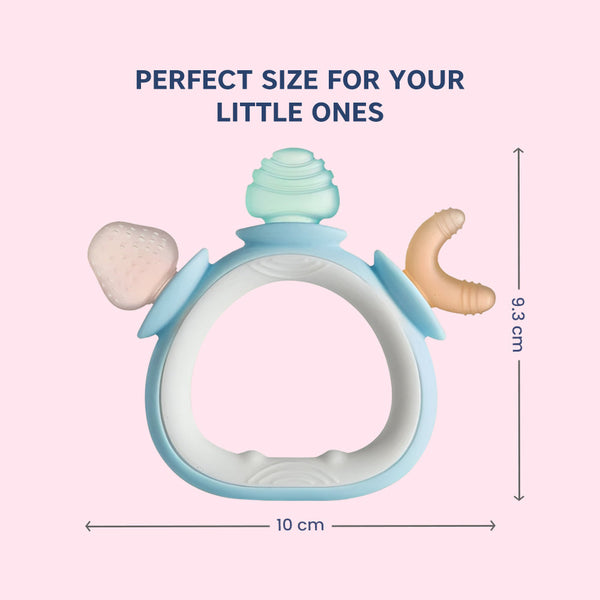 Hopop Silicone Baby Teether | BPA-Free Chew Toy | Pack of 1- Assorted - Dezine Kids