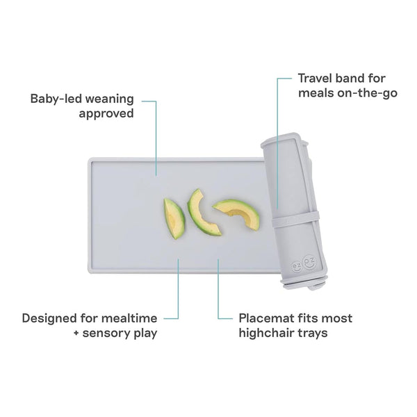 EzPz Tiny Placemat for Babies/Infants - Pewter