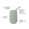 EzPz Happy Cup + Straw Training System for Toddlers - Sage - Dezine Kids