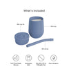 EzPz Mini Cup + Straw Training System for Toddlers - Indigo - Dezine Kids