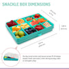 Melii Snackle Box, Food Jar 12 Compartments BPA Free - Blue