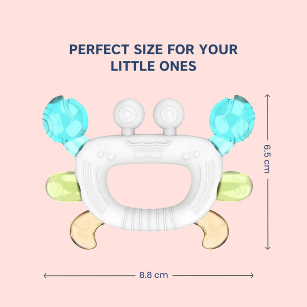 Hopop Silicone Baby Teether | Sensory Chew Toy for Gum Relief | Pack of 1- Assorted - Dezine Kids