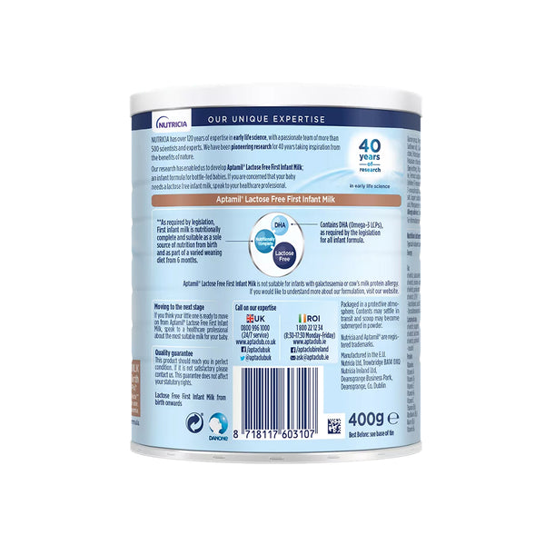 Aptamil Lactose Free First Infant Formula From Birth 400g - Dezine Kids