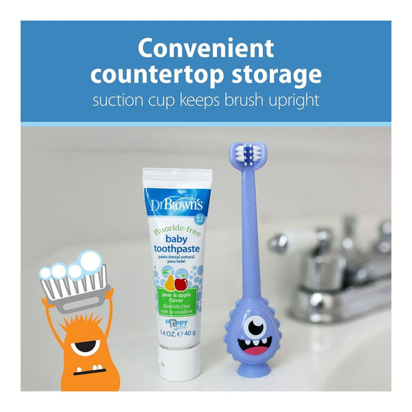 Dr.Brown's Tooth Scrubber Toddler Toothbrush - Monster - Dezine Kids