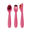 EzPz Happy Utensils for Toddlers(Spoon, Fork & Knife) - Pink
