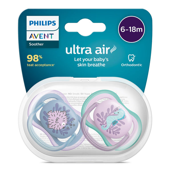 Philips Avent Ultra Air Soother 6-18 Months (Pack of 2)