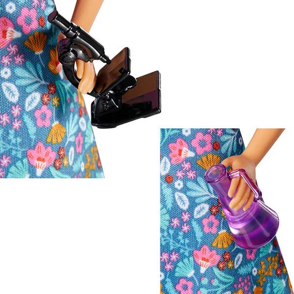 Barbie Teacher Doll, Blonde, with 10 Teaching Accessories, Including Spinning Globe and a Laptop That Opens and Closes