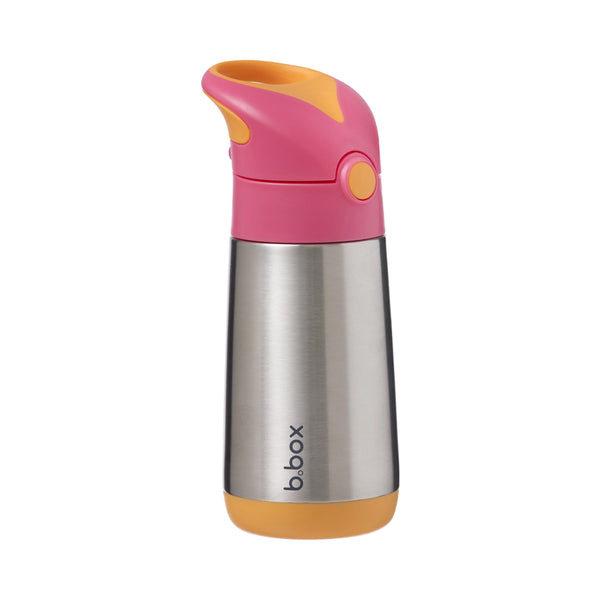 B.Box Insulated Drink Bottle Sipper 350 ml - Strawberry Shake Pink Orange