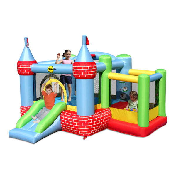 Happy Hop Castle Bouncer With Farmyard Ballpit