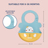 Hopop Easy Clean Crumb Catcher Silicone Bib - Dezine Kids