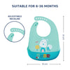 Hopop Easy Clean Crumb Food Catcher Silicone Bib - Dezine Kids
