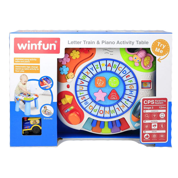 Winfun Letter Train & Piano Activity Table 5Note Musical Learning
