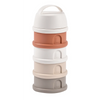 Beaba Stacked Formula Container, Airtight Multifunctional Storage Container, 4 Interchangeable Compartments, Microwave Safe - Terracotta