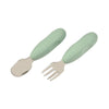 Beaba Set of 2 Stainless Steel Pre Cutlery - Sage Green