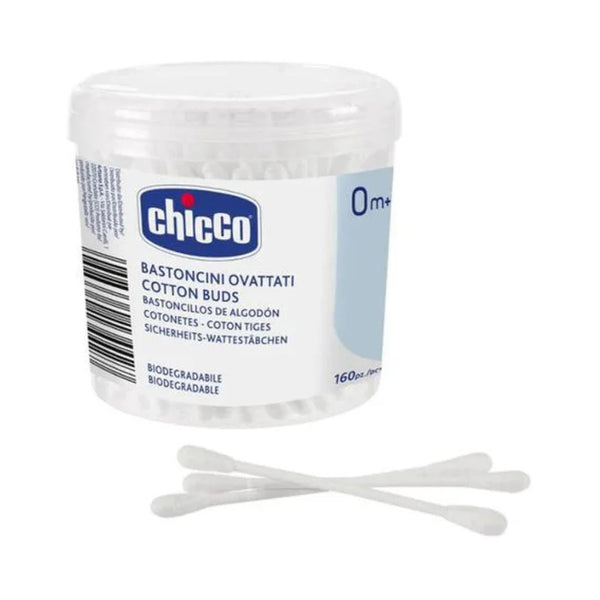 Chicco Cotton Buds With Ear Drum Protection - 160 Pcs