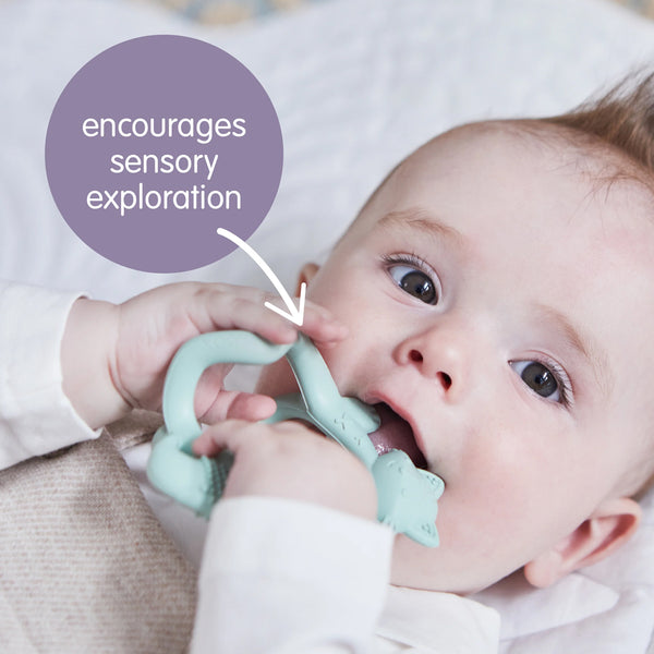 B.Box Silicone Wrist Teether Fox - Sage Green
