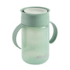 Beaba 360° Baby Learning Cup with Anti-Drip Disc, Dual handle & Spillproof Sippy Cup for Toddlers, 340 ml - Sage Green
