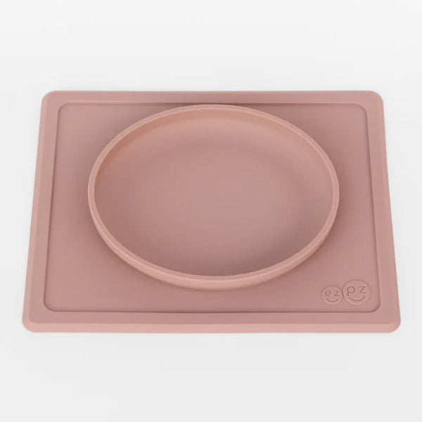 EzPz Tiny Plate 100% Food Grade Silicone Suction Plate - Blush