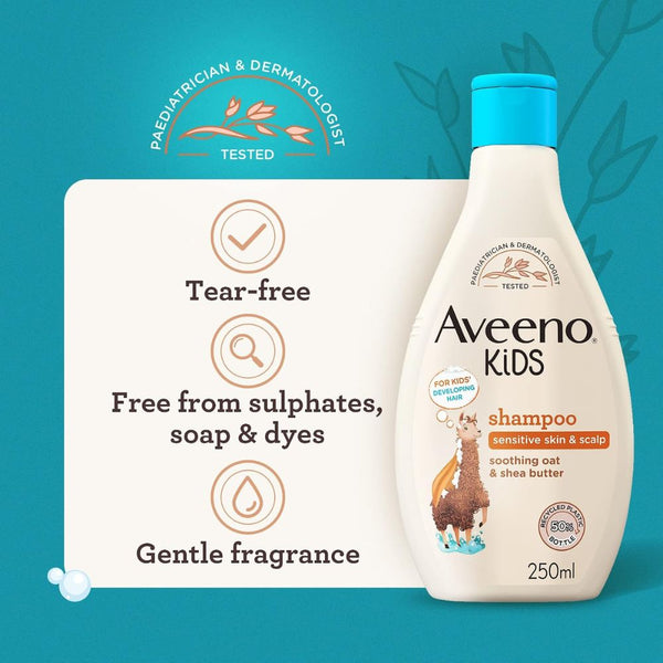 Aveeno Kids Shampoo with Soothing Oat & Shea Butter - 250ml - Dezine Kids