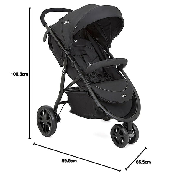 Joie Stroller Litetrax 3 W/ Rc 0 to 15kg - Coal - Dezine Kids