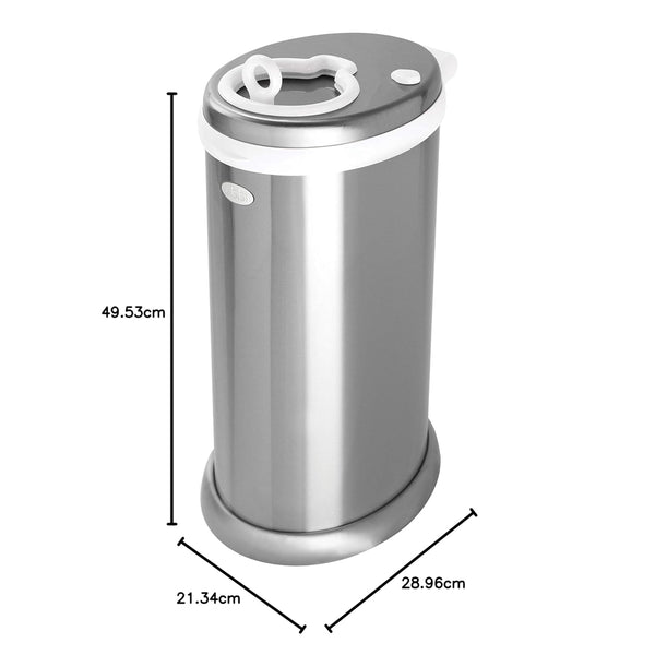 Ubbi Diaper Pail - Silver