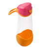 B.Box Tritan Sport Spout Bottle for Kids, 600 ml - Strawberry Shake Pink Orange
