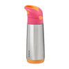 B.Box Insulated Drink Bottle Sipper 500 ml - Strawberry Shake Pink Orange