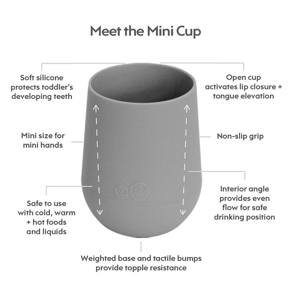 EzPz Mini Cup for Toddlers - Grey