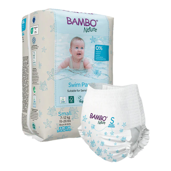 Bambo Nature Disposable Swim Diaper Pants, Size S (7-12 kgs) - Dezine Kids