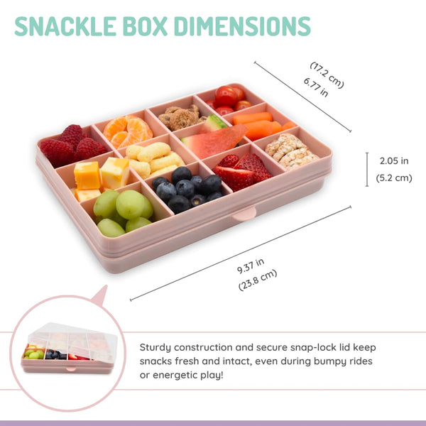 Melii Snackle Box, Food Jar 12 Compartments BPA Free - Pink