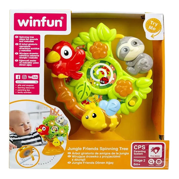 Winfun Jungle Friends Spinning TreeInteractive Toy with Suction Cup