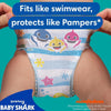 Pampers Splashers Baby Shark Edition Size 3, 96 Count, 6Kg to 11 Kg, Disposable Swim Nappy Pants, for Secure Protection in The Water