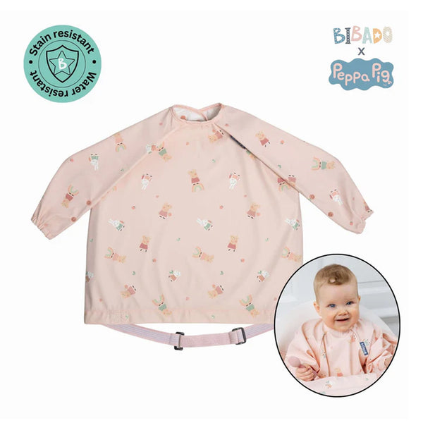 Bibado Long Sleeve Coverall Weaning Bib - Peppa Pig Pink