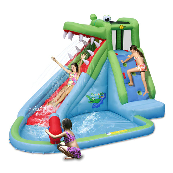 Happy Hop Crocodile Inflatable Water Slide