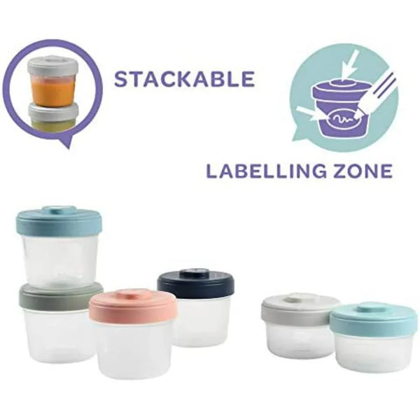 Beaba Starter Food Storage Set – 6 Clip portions (2x90ml + 4x150ml) - Dezine Kids