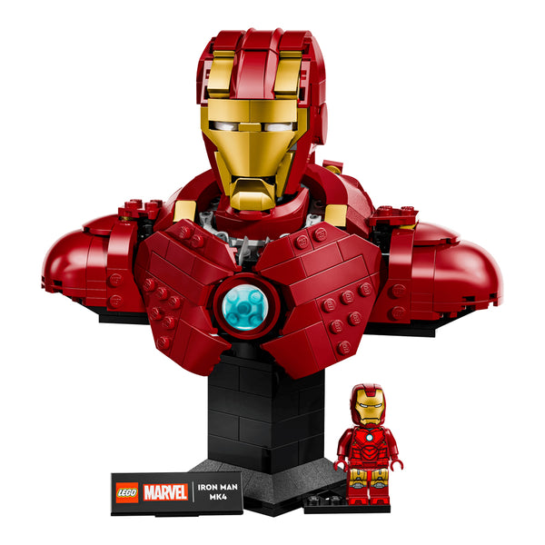 Lego Marvel Iron Man MK4 Bust, Buildable Model for Adults