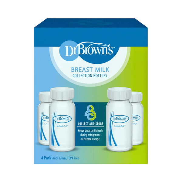 Dr.Browns Narrow Neck Breast Milk Collection Bottles, Pack of 4 - Dezine Kids