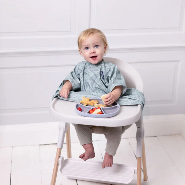 Bibado Short Sleeve Coverall Weaning Bib - Dino Roar