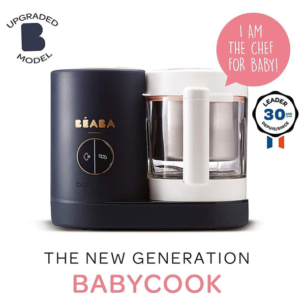 Beaba Babycook Neo 6 In 1 Baby Food Processor, Portable Baby Food Cooker, Puree Maker and Warmer - Night Blue